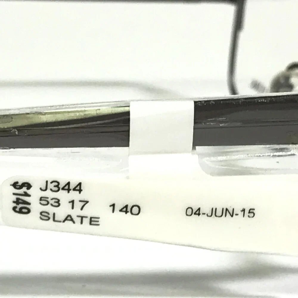 Jones New York Eyeglasses Frames J344 SLATE Grey Rectangular Full Rim 53-17-140